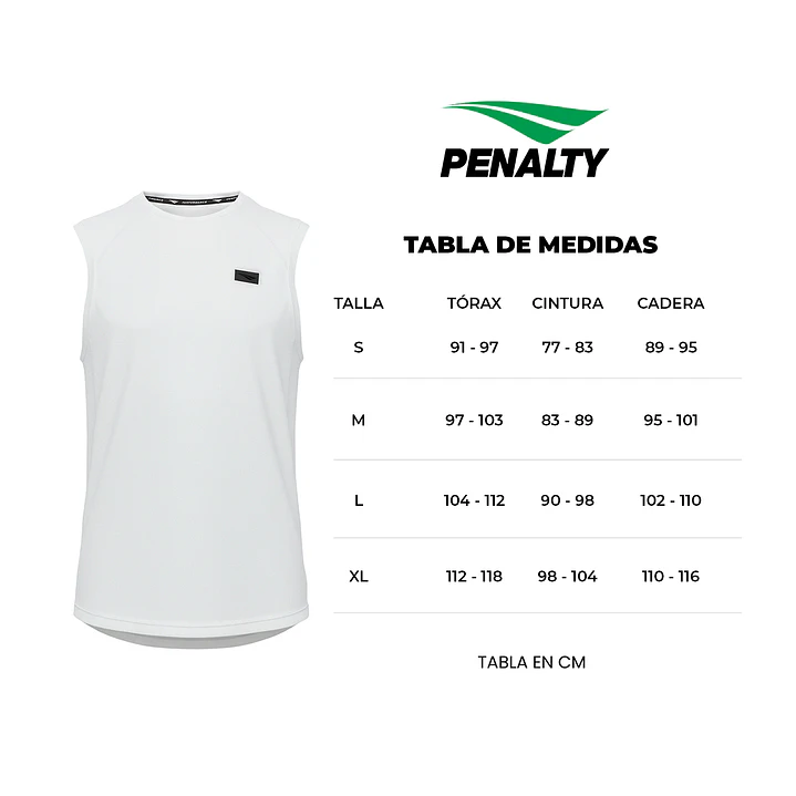 Polera Sin Mangas Penalty Treino Cume Blanca 5