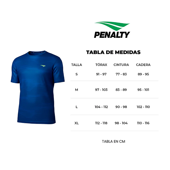 Polera Penalty Treino Essencial Print Azul 4