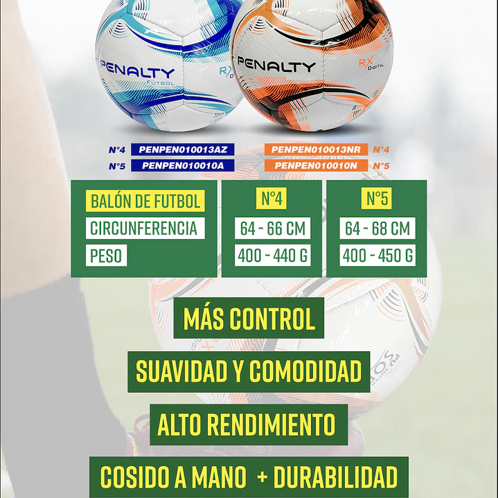 Balón de Futbolito Penalty RX Digital XXVI N°4 12