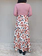 Maxi vestido rosado flores apertura en la pierna - Miniatura 3