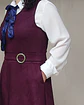 MaxiVestido sin mangas gamuza color morado  - Miniatura 4