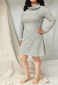 Vestido de lanilla cuello tortuga color gris - Miniatura 2