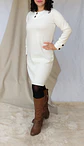 Vestido de lanilla blanco - Miniatura 2