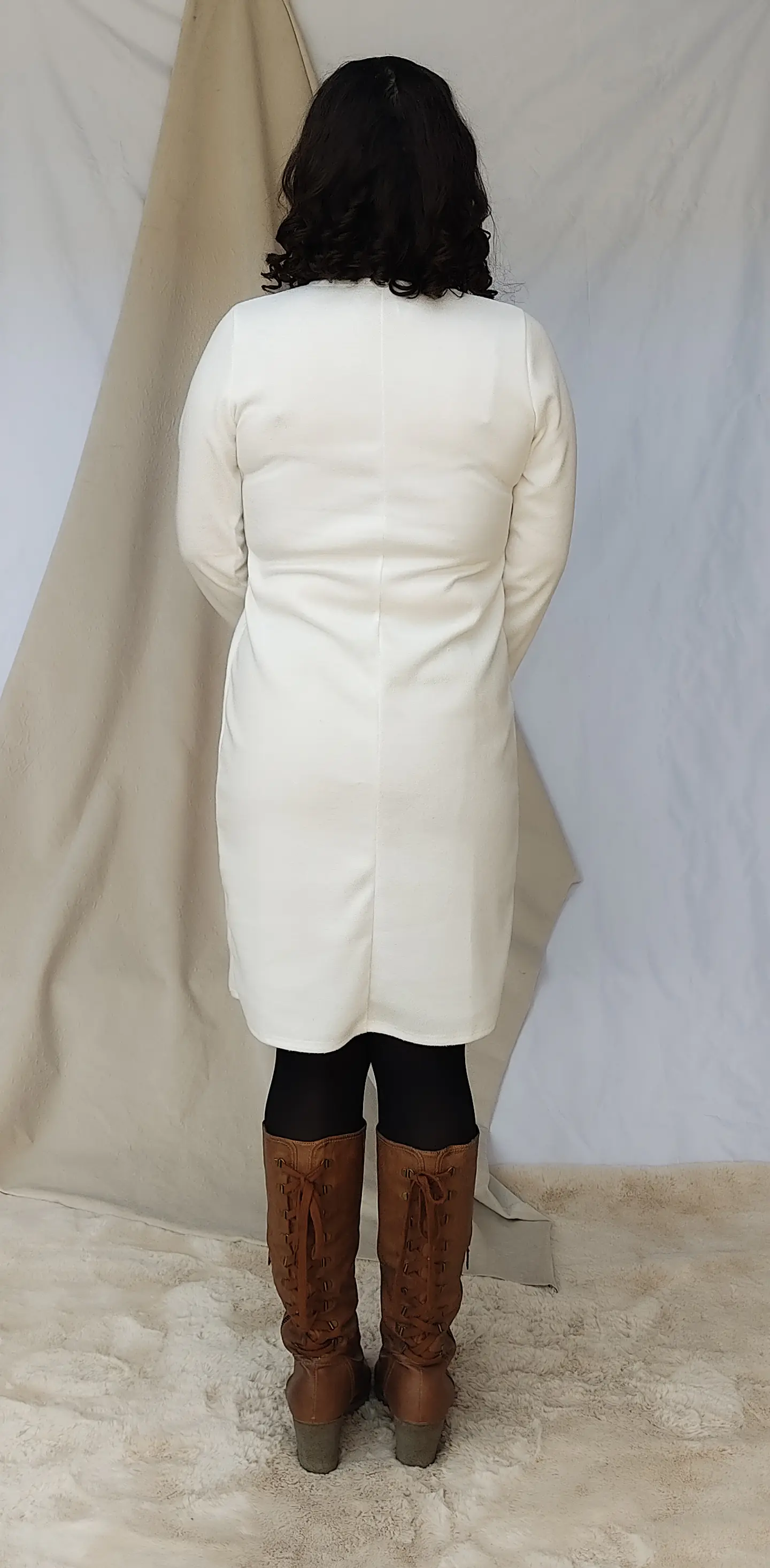 Vestido de lanilla blanco 3