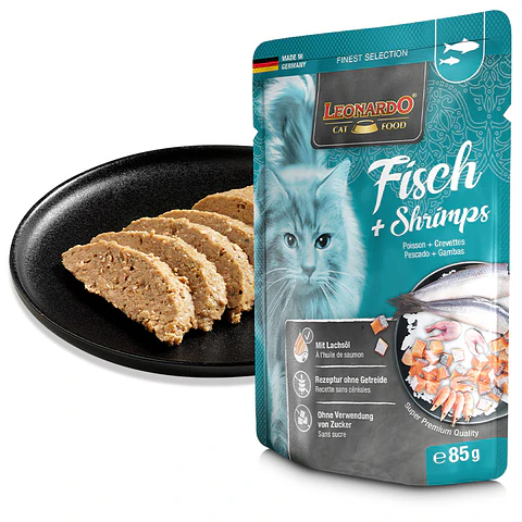 Pescado con camarones 85 g Sachet LEONARDO GATOS