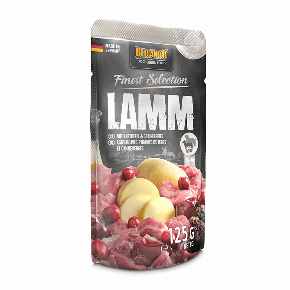 Cordero con patatas y arándanos 125 g Sachet Belcando 1