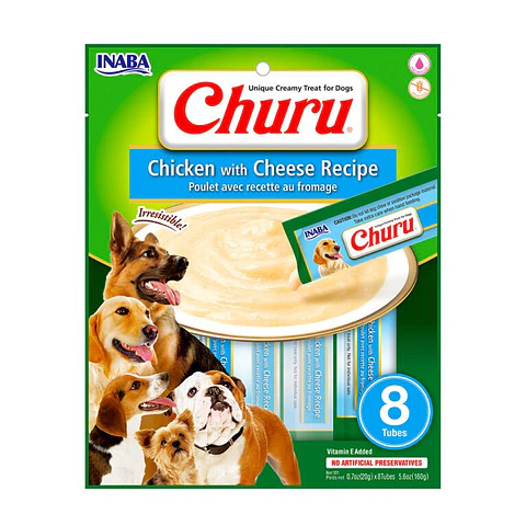 Churu PERROS 8 Tubos Pollo-Queso
