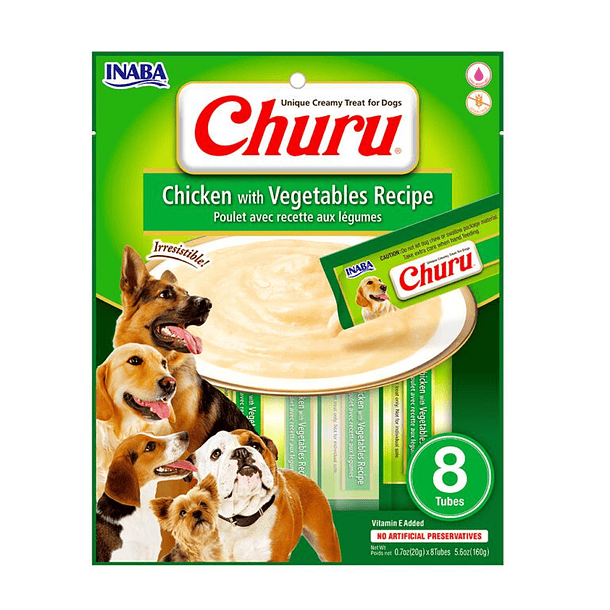 Churu PERROS 8 Tubos Pollo-Vegetales 1