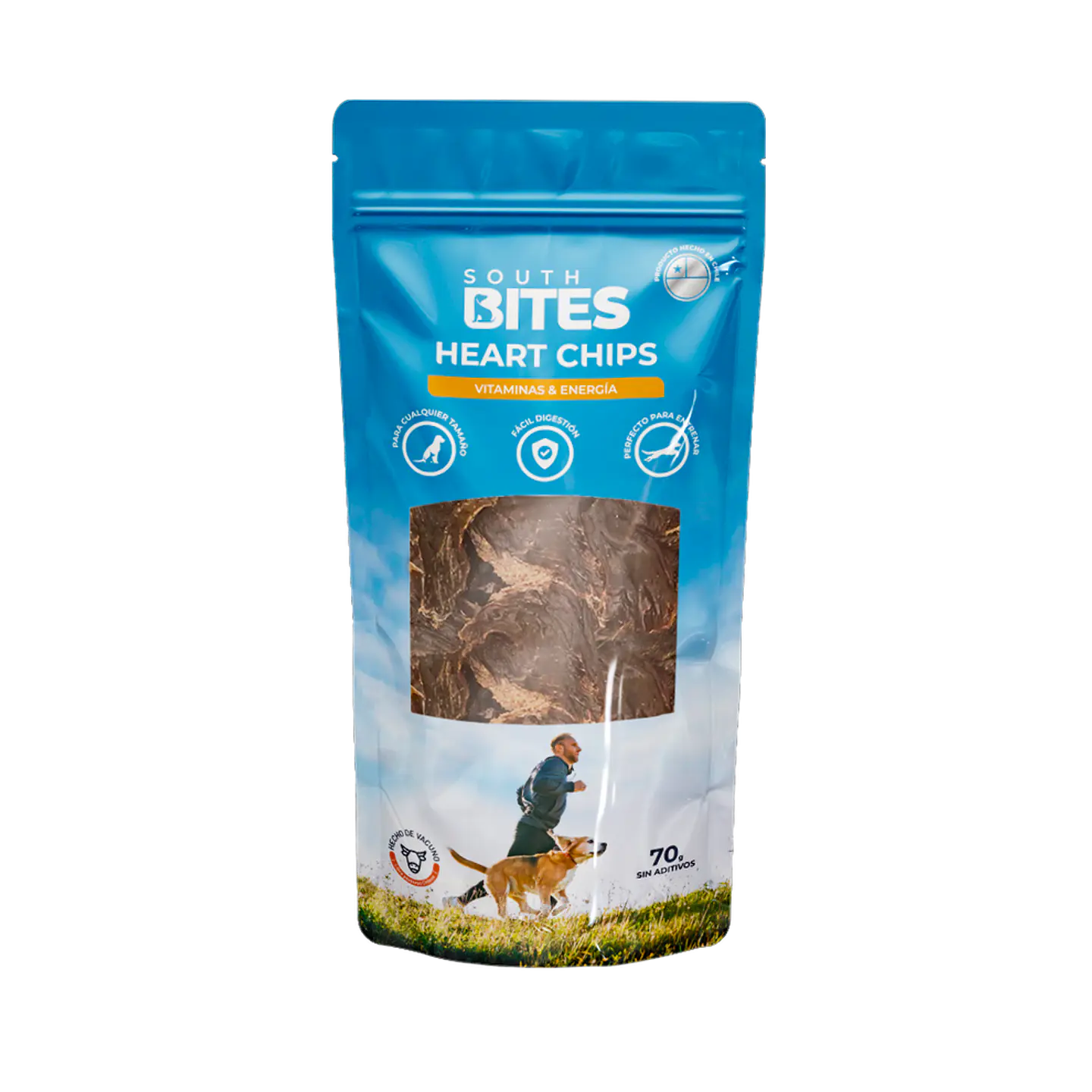 Heart chips (chips de corazón de vacuno) South Bites 70 g 1