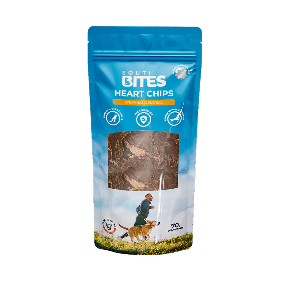 Heart chips (chips de corazón de vacuno) South Bites 70 g 1