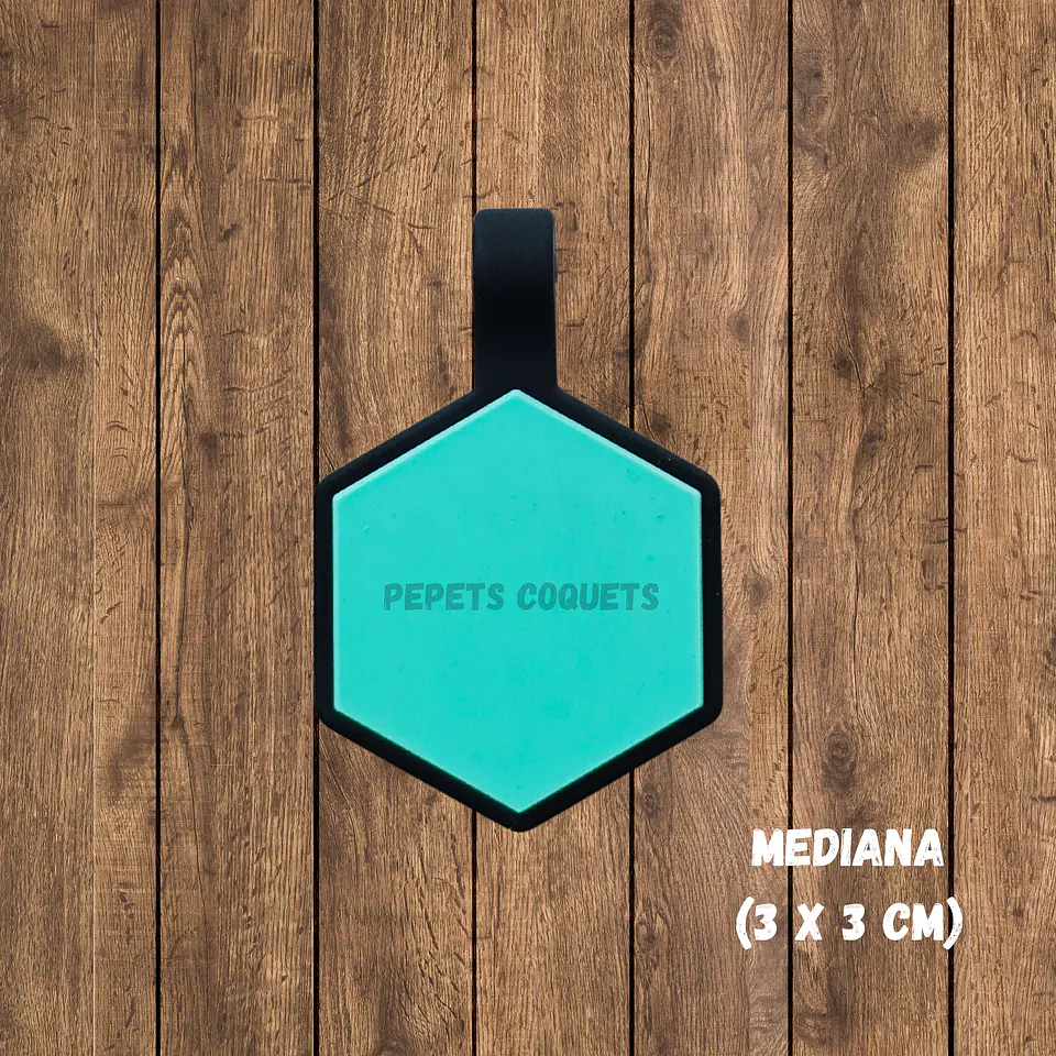 Hexágonos (3 cm) Placa de identificación de mascotas 5