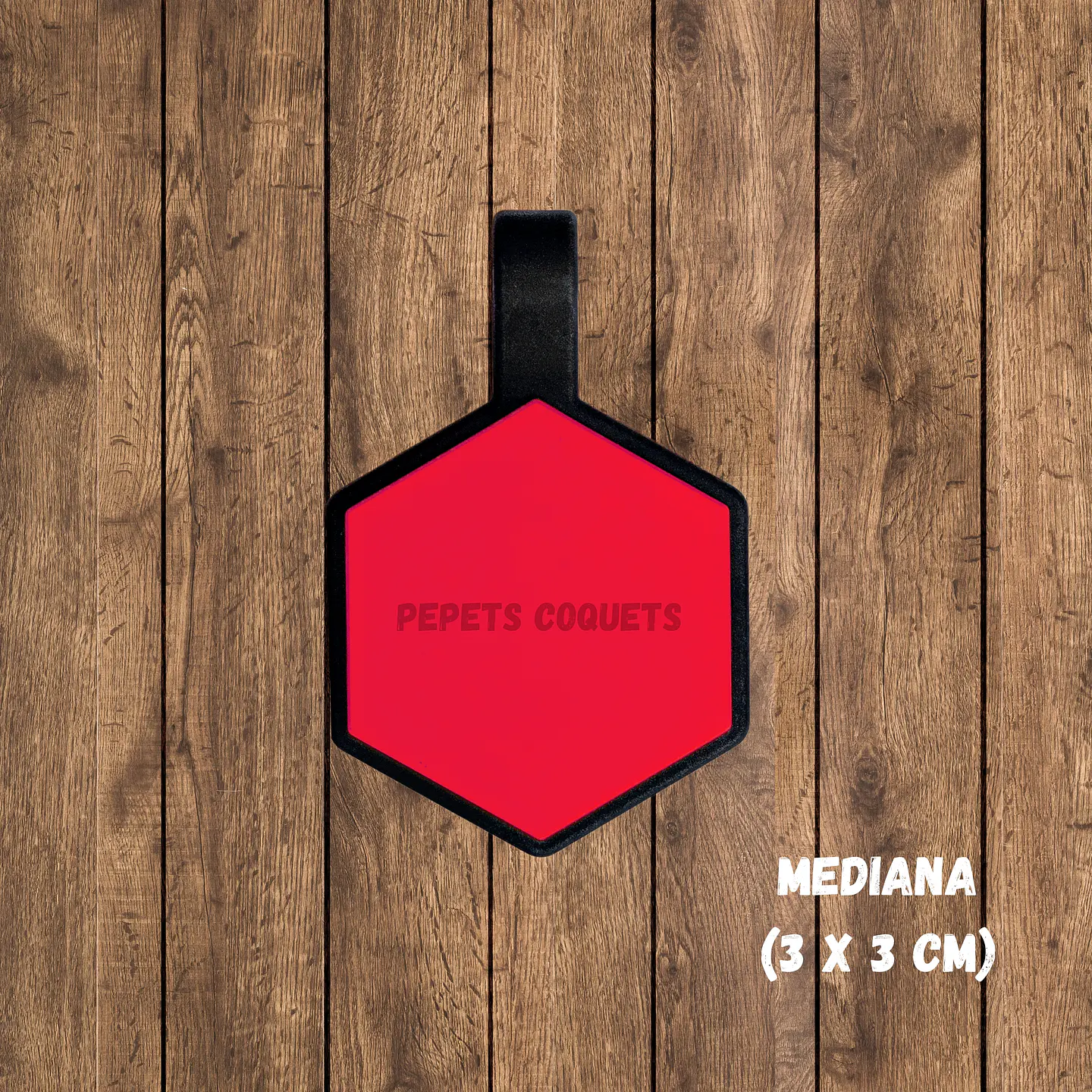 Hexágonos (3 cm) Placa de identificación de mascotas 7