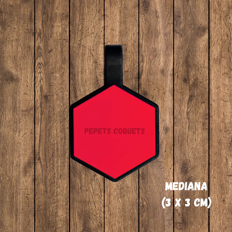 Hexágonos (3 cm) Placa de identificación de mascotas 7