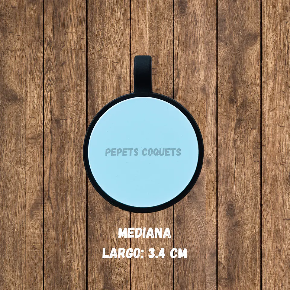 Redonda (3.4 cm) Placa de identificación de mascotas 5