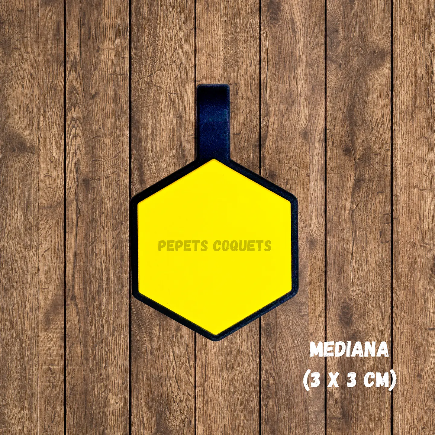 Hexágonos (3 cm) Placa de identificación de mascotas 3