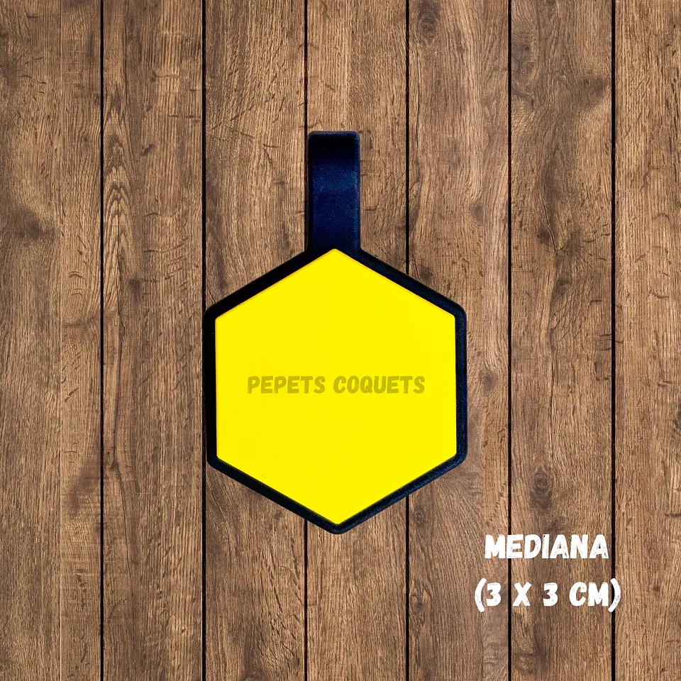 Hexágonos (3 cm) Placa de identificación de mascotas 3