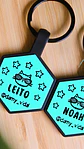 Hexágonos (3 cm) Placa de identificación de mascotas - Miniatura 1