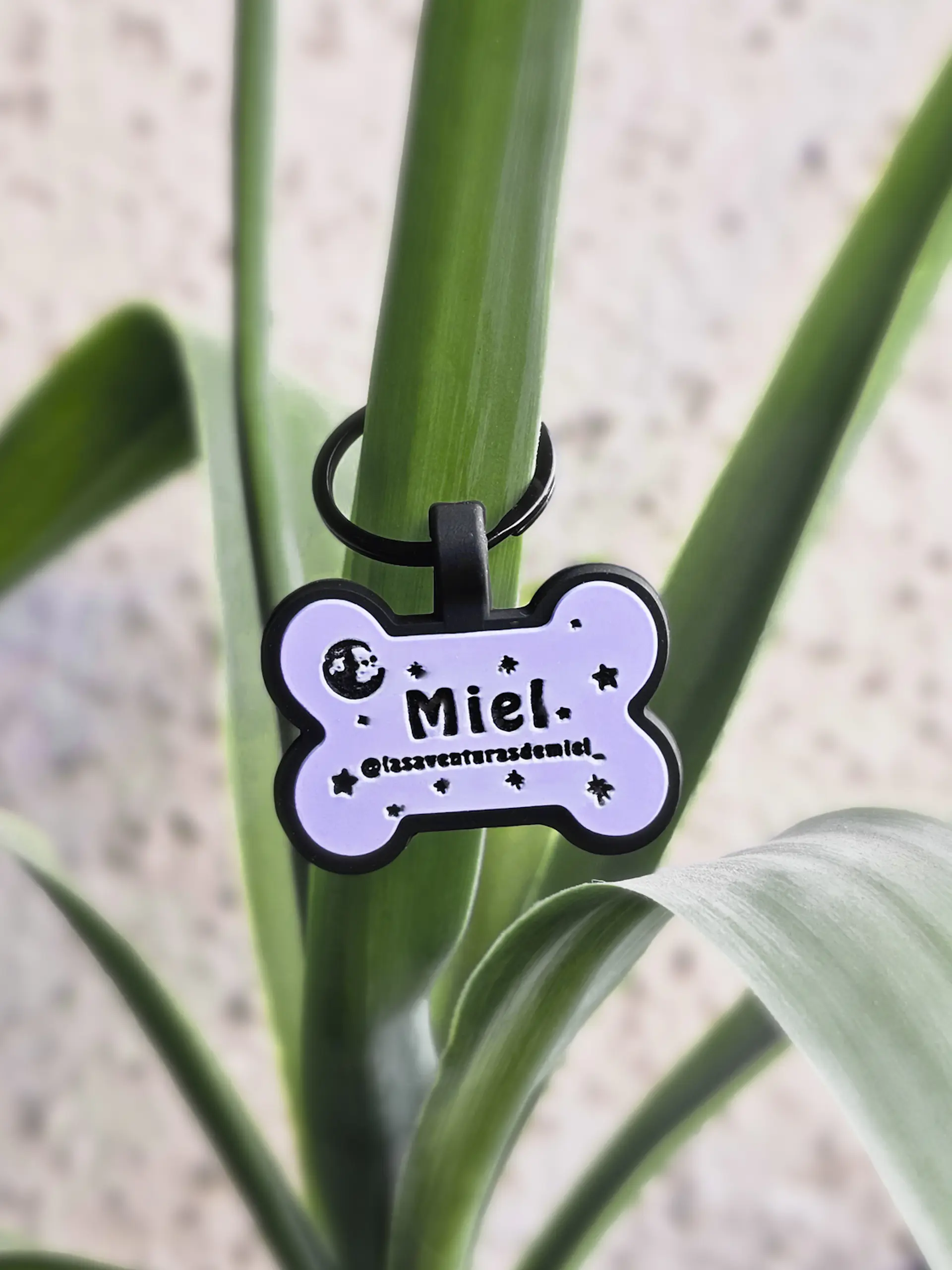 Huesitos (4 cm) Placa de identificación de mascotas 13