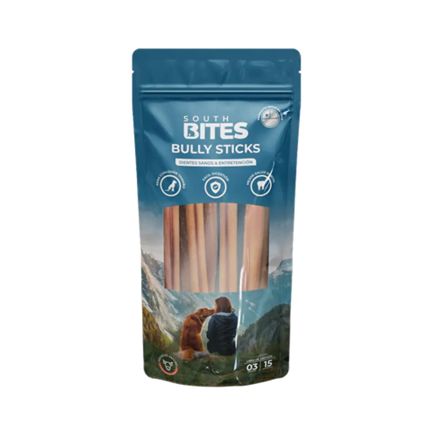 Bully sticks 15 cm (3 unidades) - South Bites 1