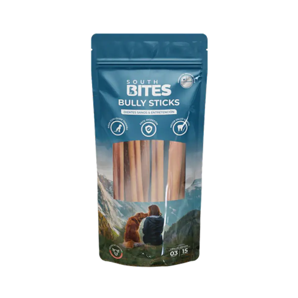 Bully sticks 15 cm (3 unidades) - South Bites 1