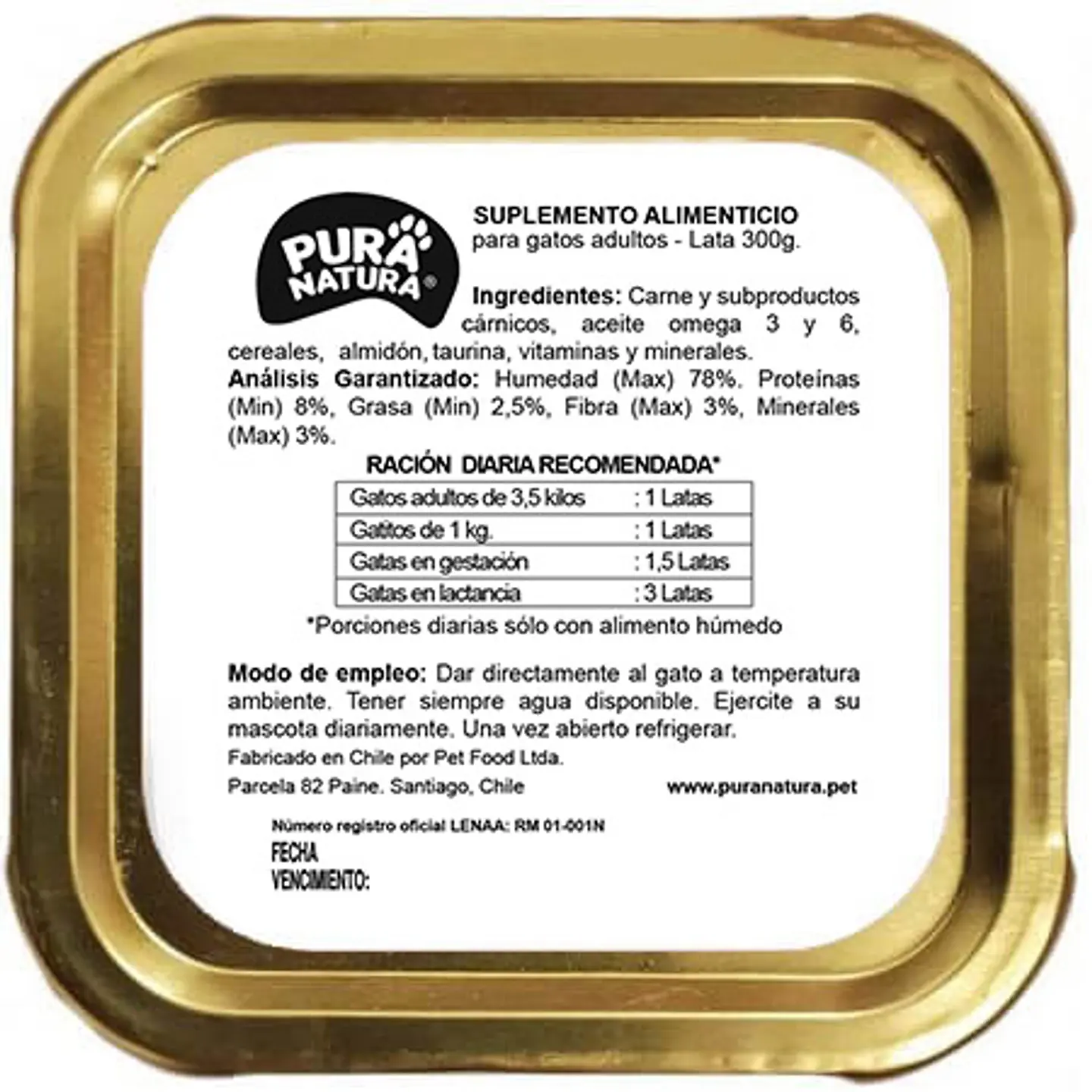 Alimento húmedo de pescado 300 g GATOS (PURA NATURA) 2
