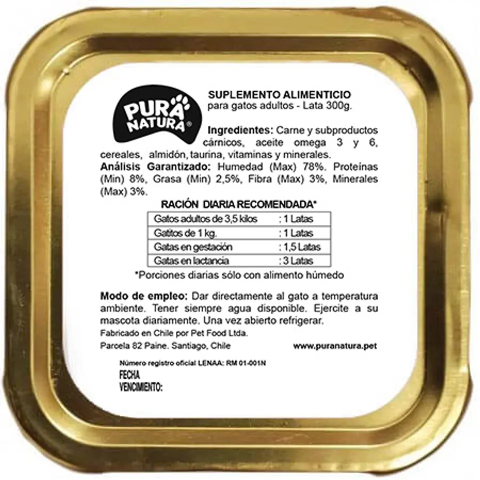 Alimento húmedo de pescado 300 g GATOS (PURA NATURA) 2