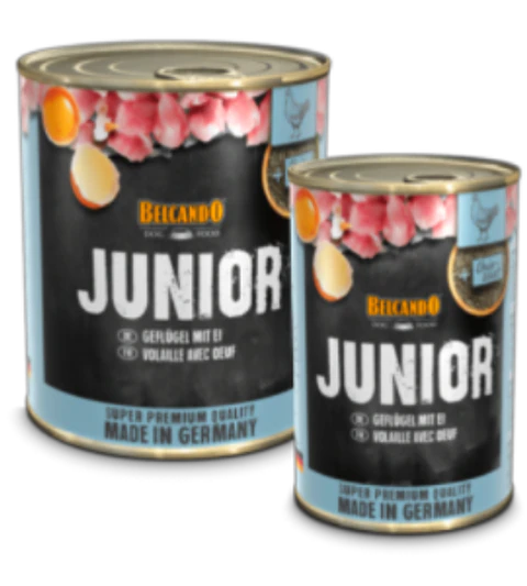 Lata Belcando Junior Ave con Huevos (alimento húmedo para perros)