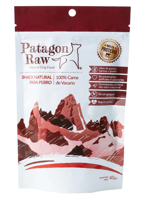 Chips carne de VACUNO 40 g PATAGON RAW
