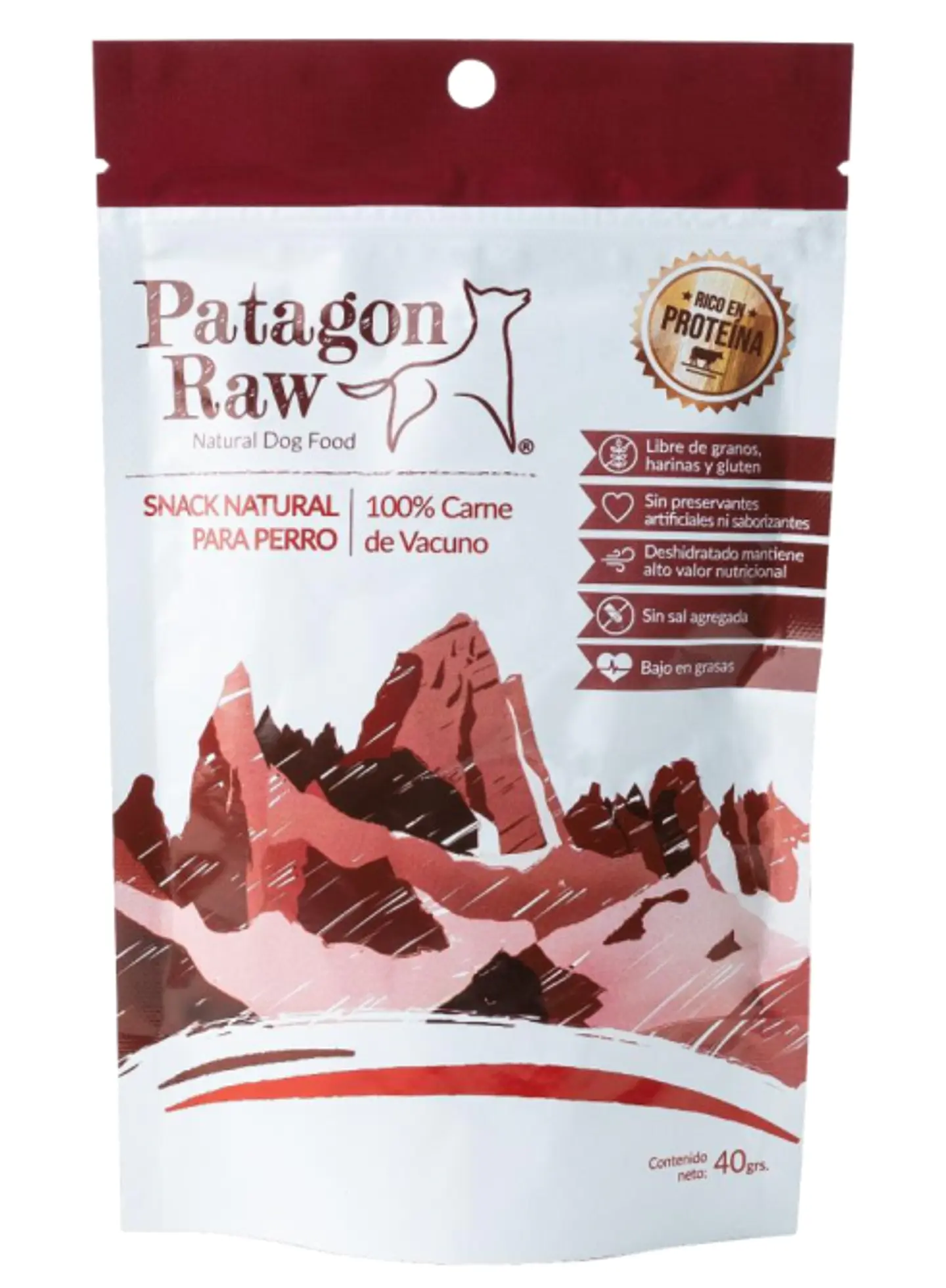 Chips carne de VACUNO 40 g PATAGON RAW 1
