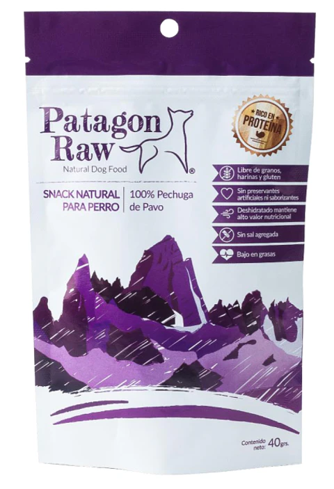 Chips carne de PECHUGA DE PAVO 40 g PATAGON RAW
