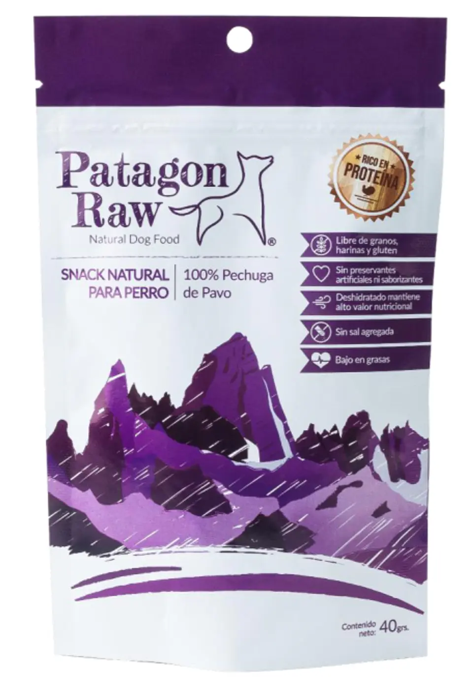 Chips carne de PECHUGA DE PAVO 40 g PATAGON RAW 1