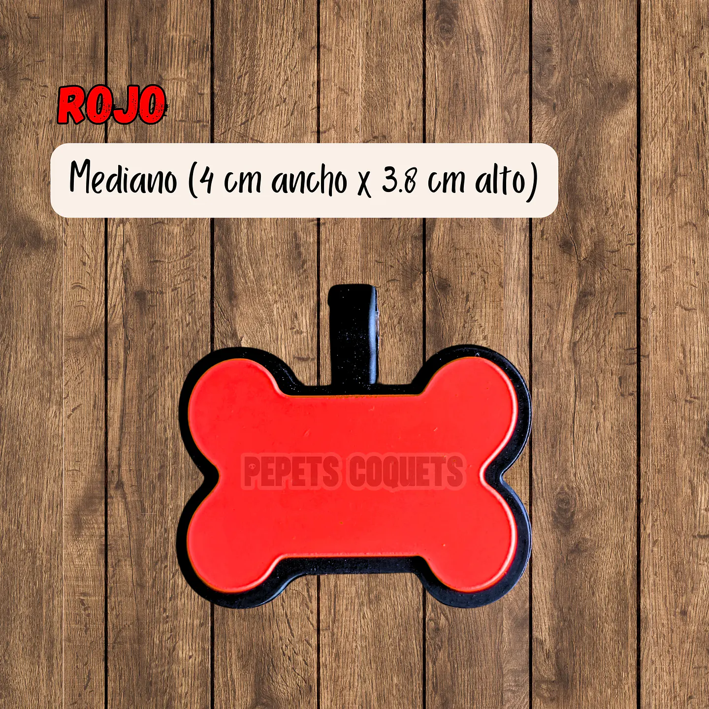 Huesitos (4 cm) Placa de identificación de mascotas 14