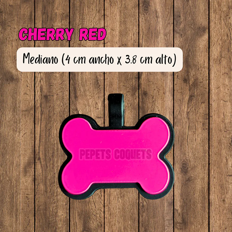 Huesitos (4 cm) Placa de identificación de mascotas 15