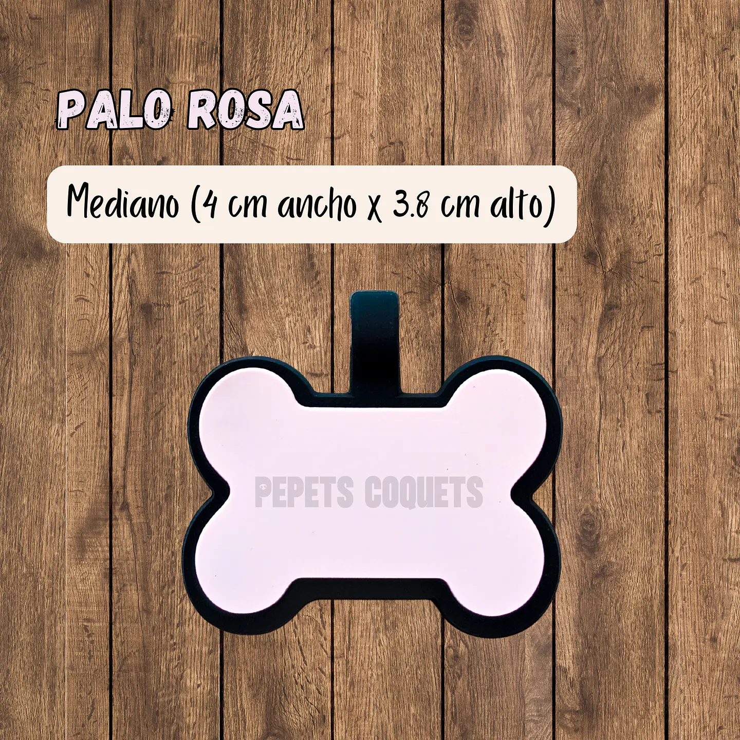 Huesitos (4 cm) Placa de identificación de mascotas 20