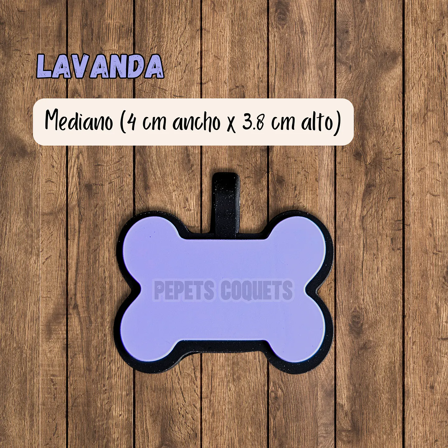 Huesitos (4 cm) Placa de identificación de mascotas 17