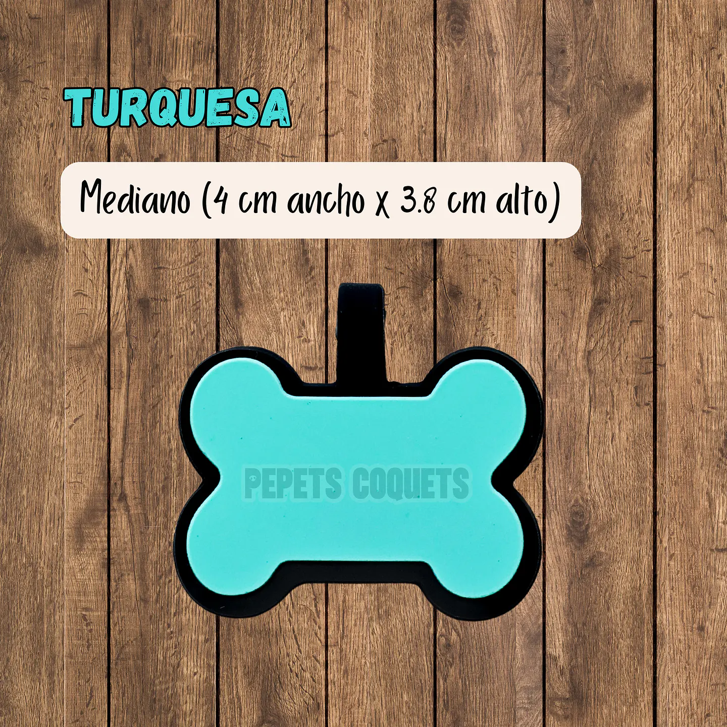 Huesitos (4 cm) Placa de identificación de mascotas 18