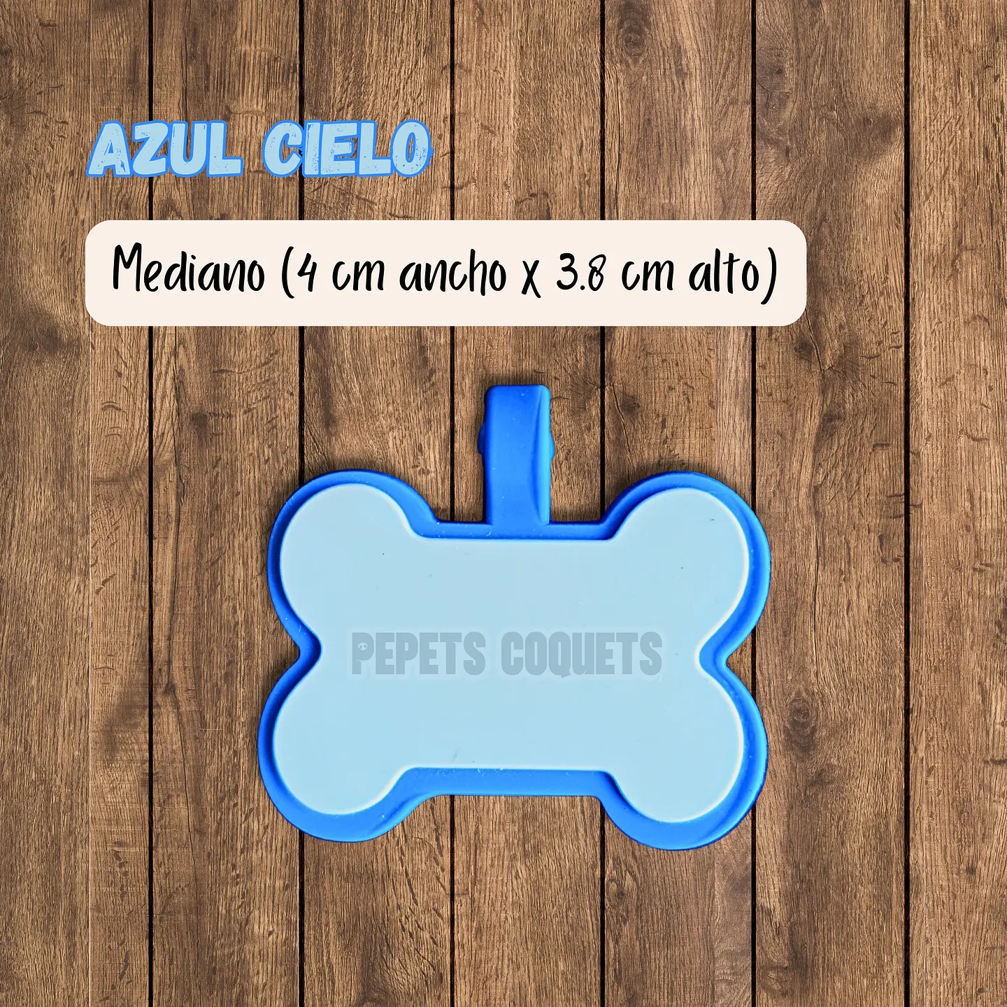Huesitos (4 cm) Placa de identificación de mascotas 22