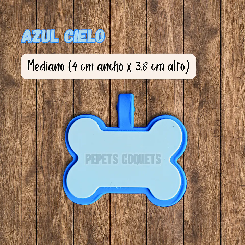 Huesitos (4 cm) Placa de identificación de mascotas 22