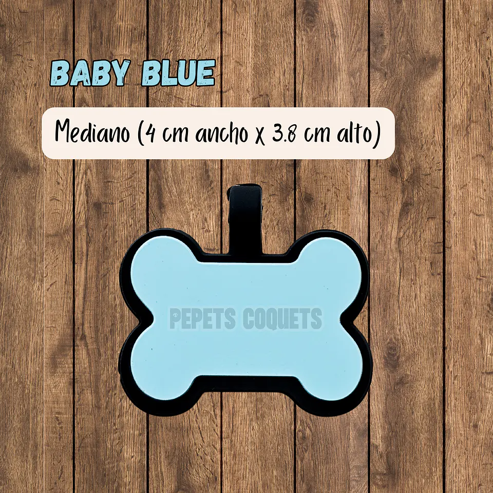 Huesitos (4 cm) Placa de identificación de mascotas 19