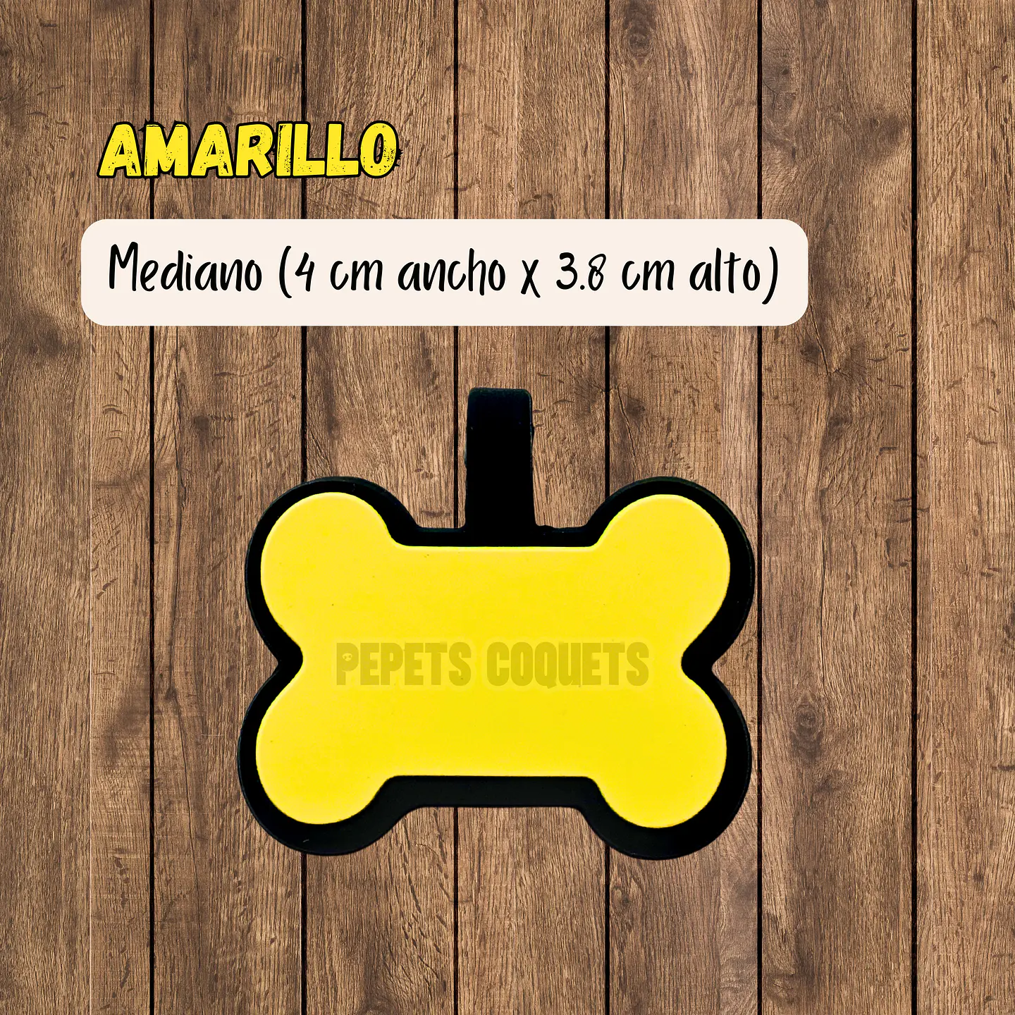 Huesitos (4 cm) Placa de identificación de mascotas 21