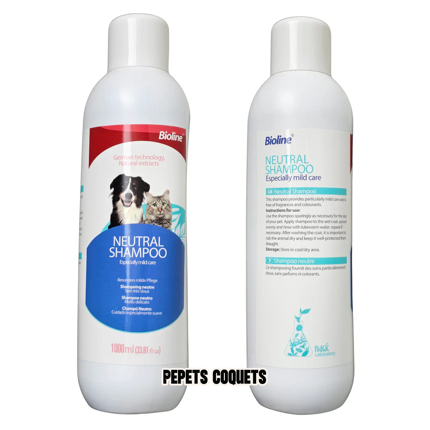 ¡LIQUIDACIÓN! Shampoo Neutro 1 Litro BIOLINE (perros y gatos) 1