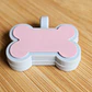 Hueso color BABY ROSA - Placa de identificación de silicona para mascotas - Miniatura 5