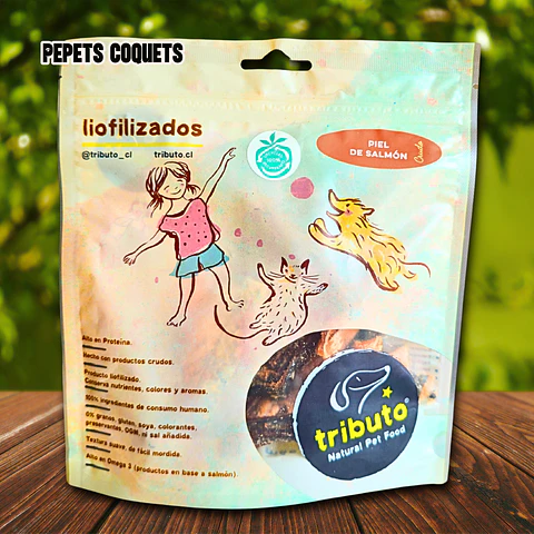 Piel de salmón en filetitos 100g Snack natural TRIBUTO