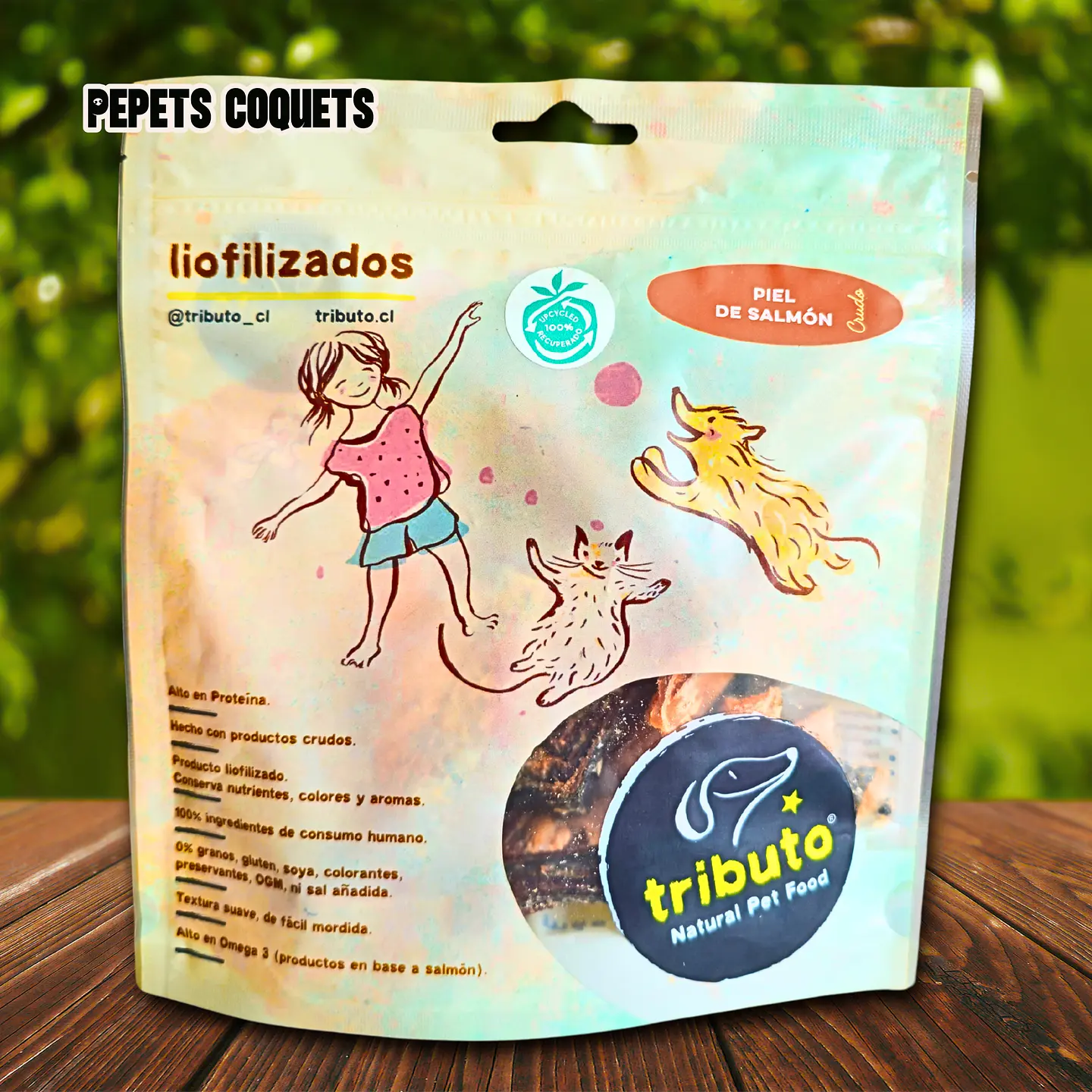Piel de salmón en filetitos 100g Snack natural TRIBUTO 1