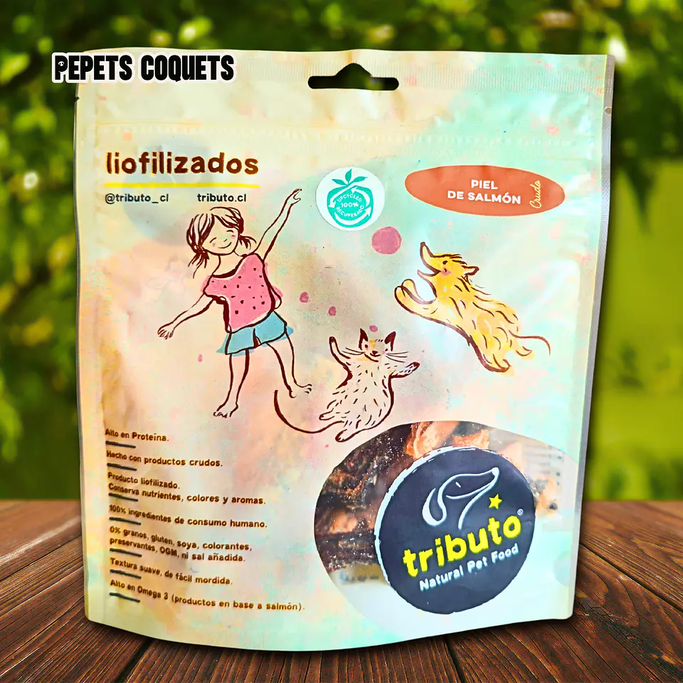 Piel de salmón en filetitos 100g Snack natural TRIBUTO 1