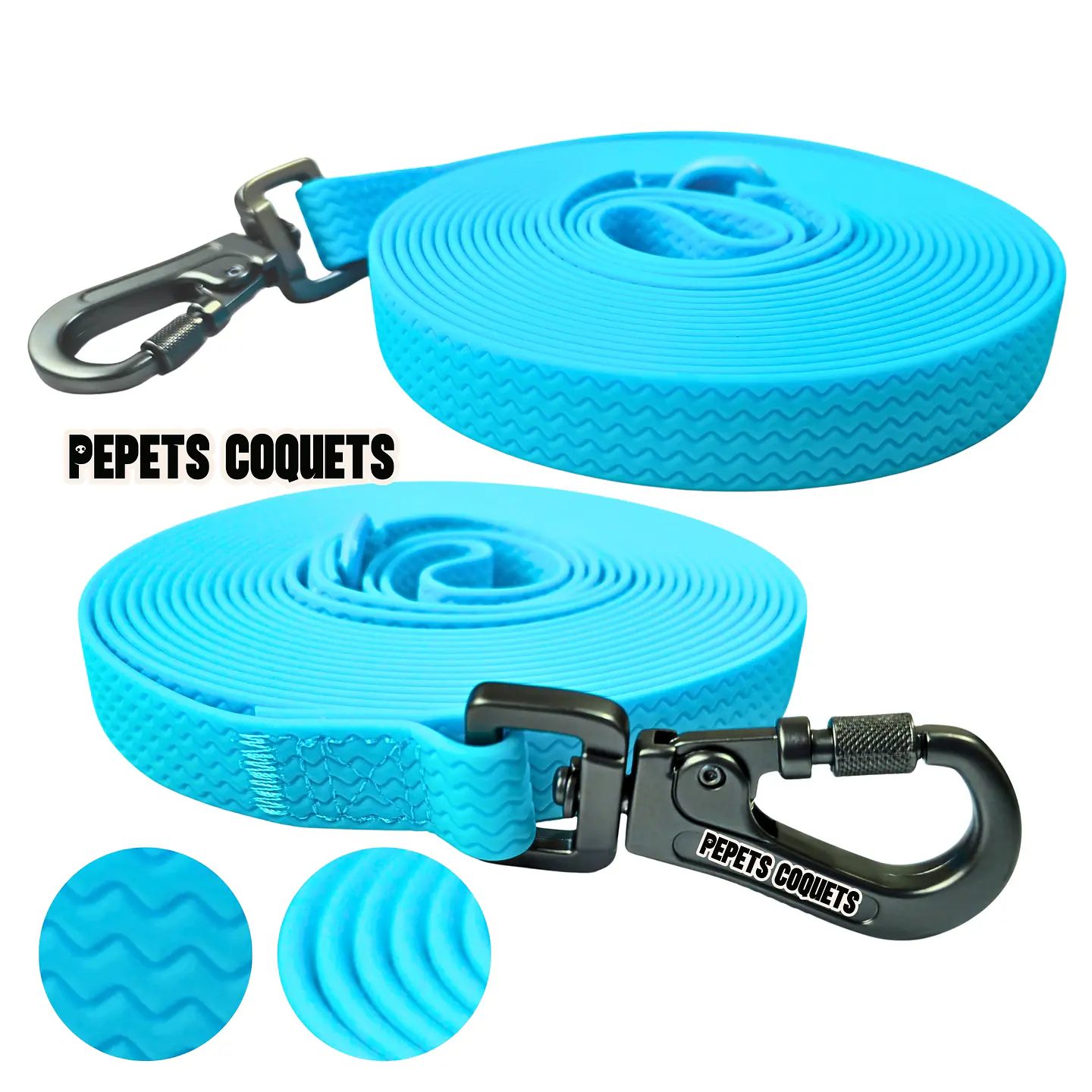Correa impermeable 1.8 m con mosquetón de seguridad 3