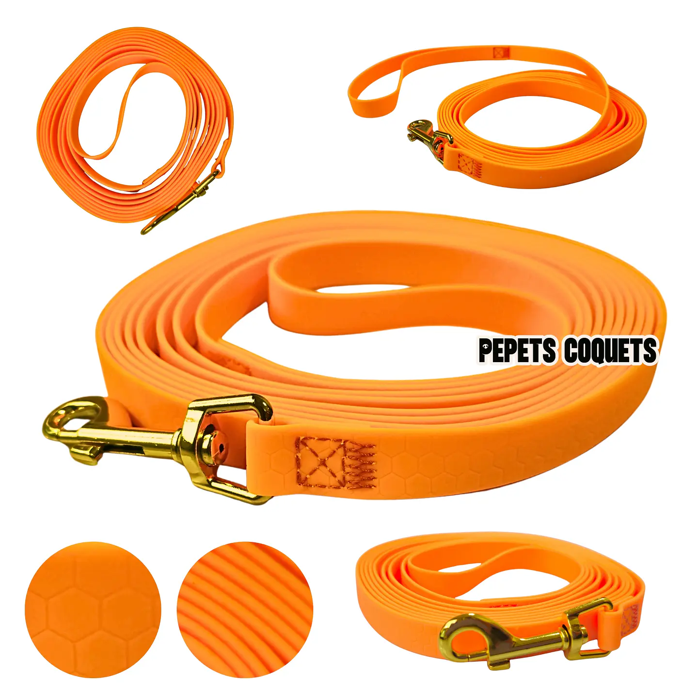 Correa impermeable 3 m PVC Biothane Antideslizante - larga 1