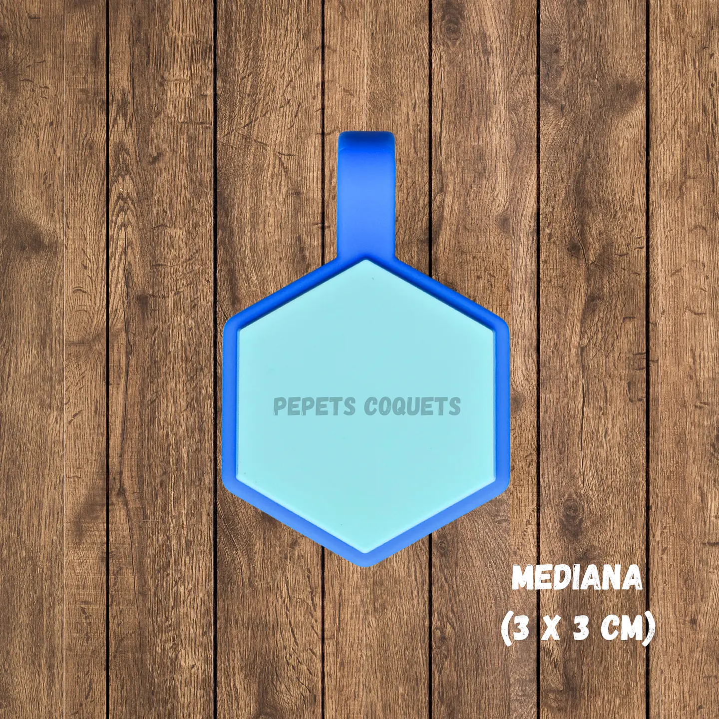 Hexágonos (3 cm) Placa de identificación de mascotas 8