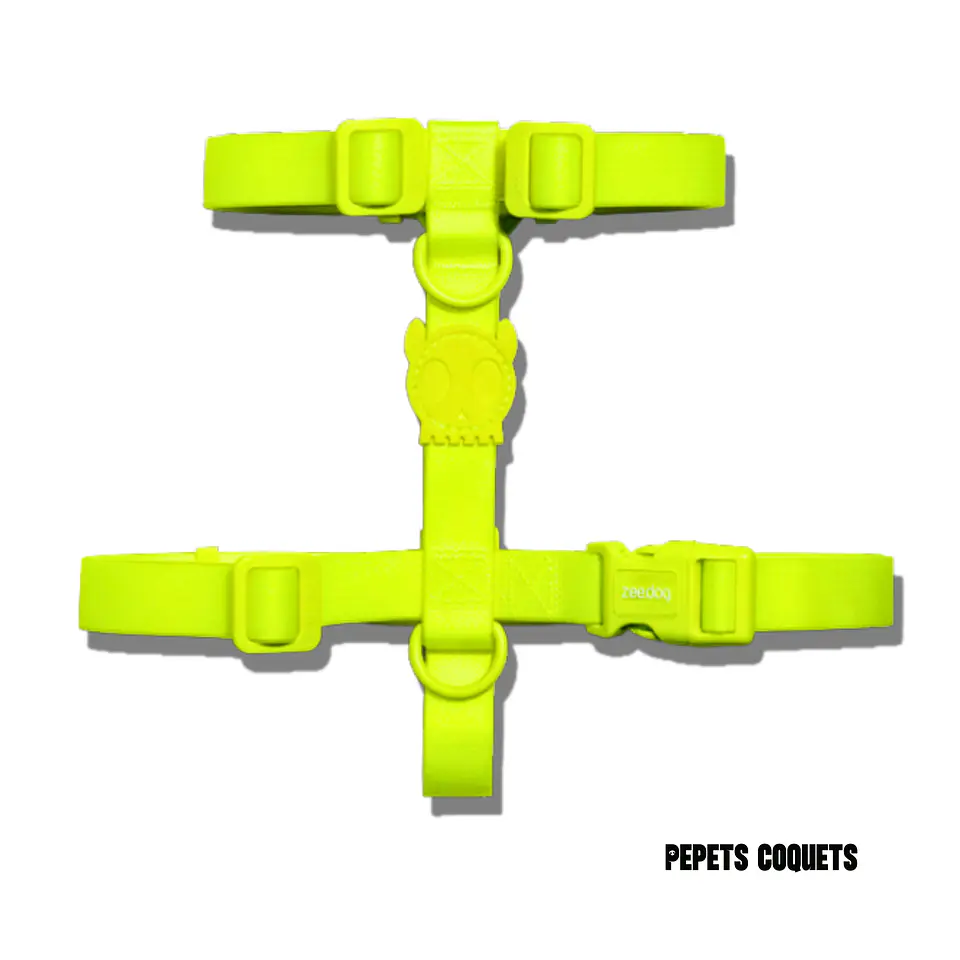 ZEEDOG Arnés Neopro LIME - Tipo H - Impermeable para perros 1