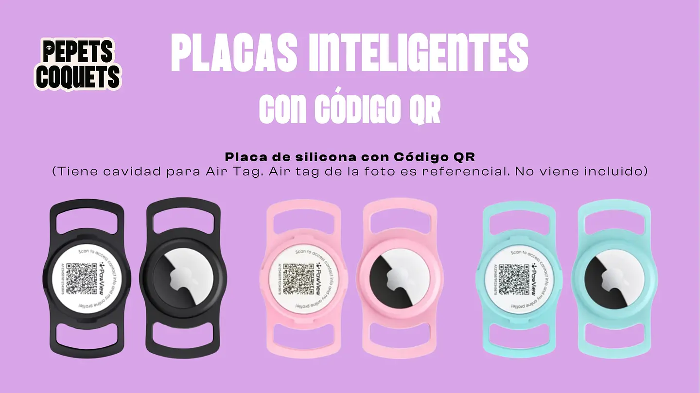Placa inteligente con QR PAWVIEW - 100% silicona - Identifica a tu mascota 3